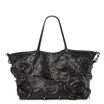 Valentino Garavani Nappa Studded Rosette Tote Black 1 of 16