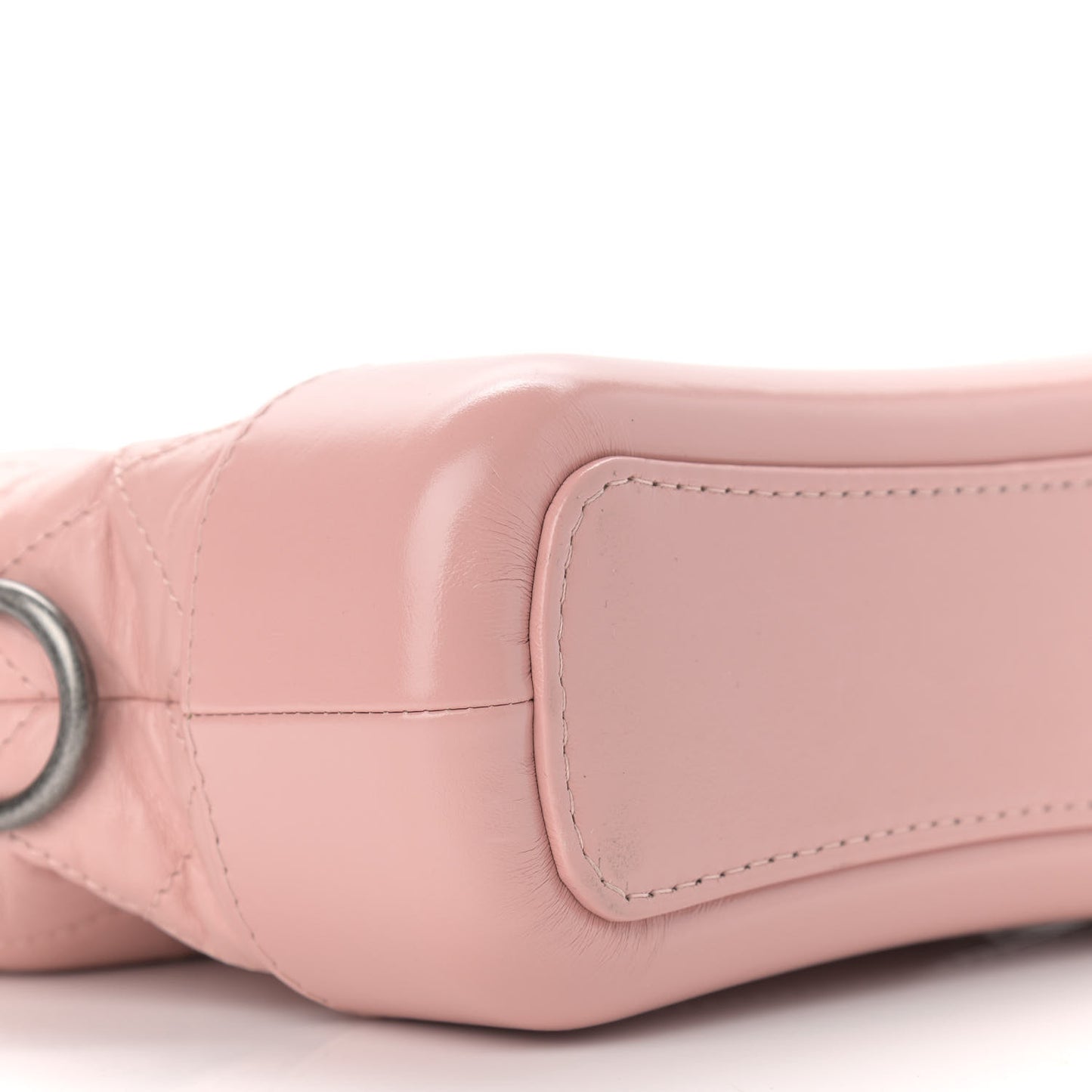 Aged Calfskin Quilted Small Gabrielle Hobo Pink