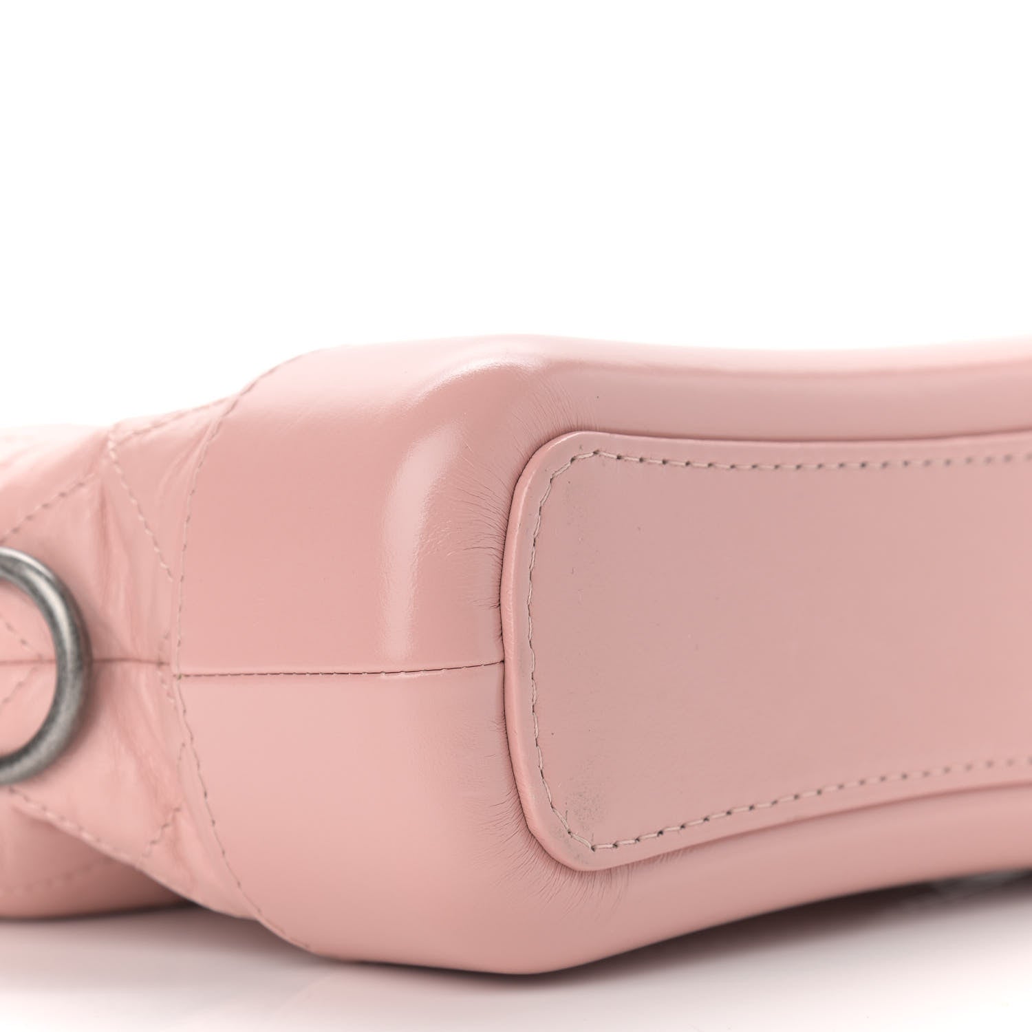Chanel Aged Calfskin Quilted Small Gabrielle Hobo Pink 8 of 9