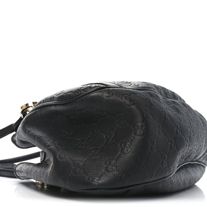Gucci Guccissima Medium GG Twins Shoulder Bag Black 8 of 9