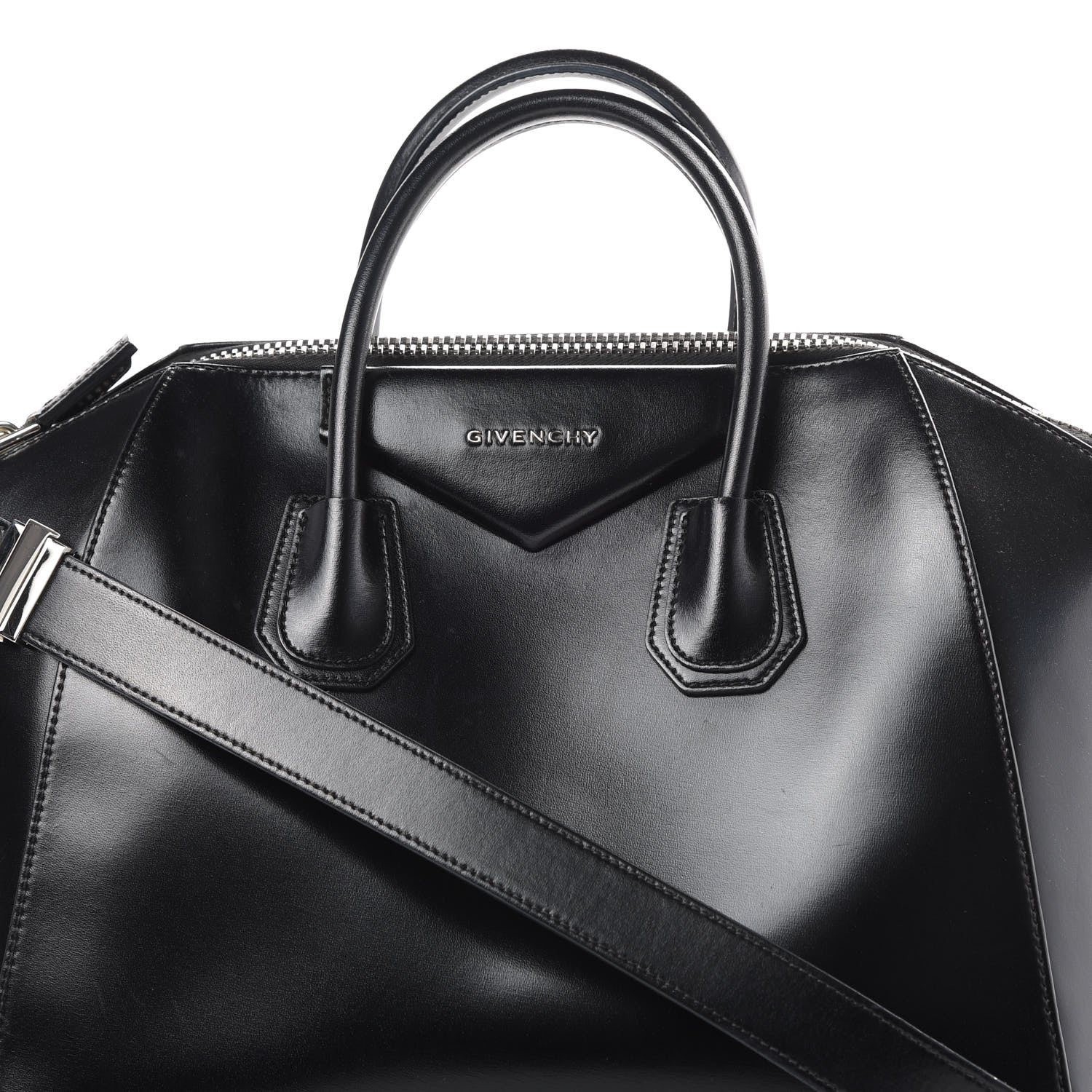 Givenchy Shiny Lord Calfskin Medium Antigona Black 8 of 20