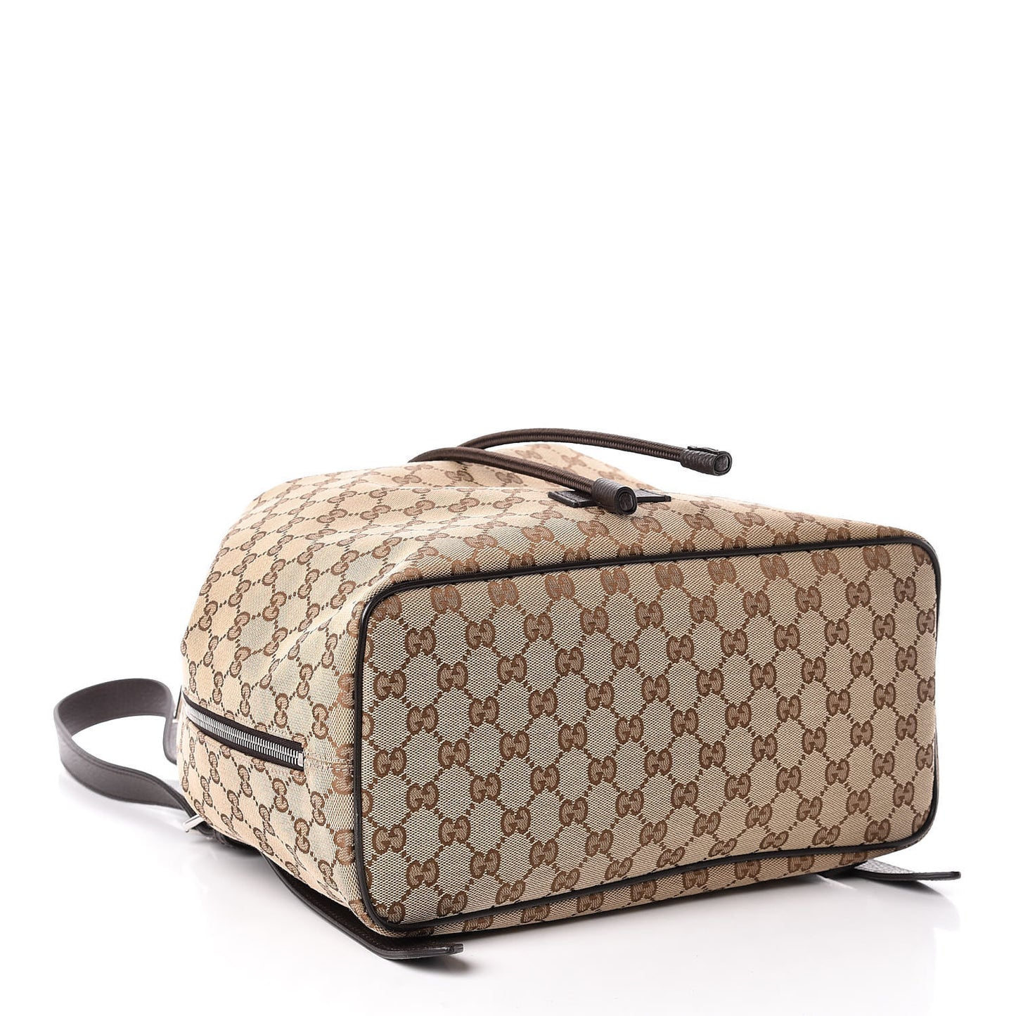 Monogram Dollar Calfskin O Drawstring Backpack Beige Ebony Testa di Moro Dark Chocolate