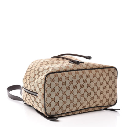 Gucci Monogram Dollar Calfskin O Drawstring Backpack Beige Ebony Testa di Moro Dark Chocolate 4 of 10