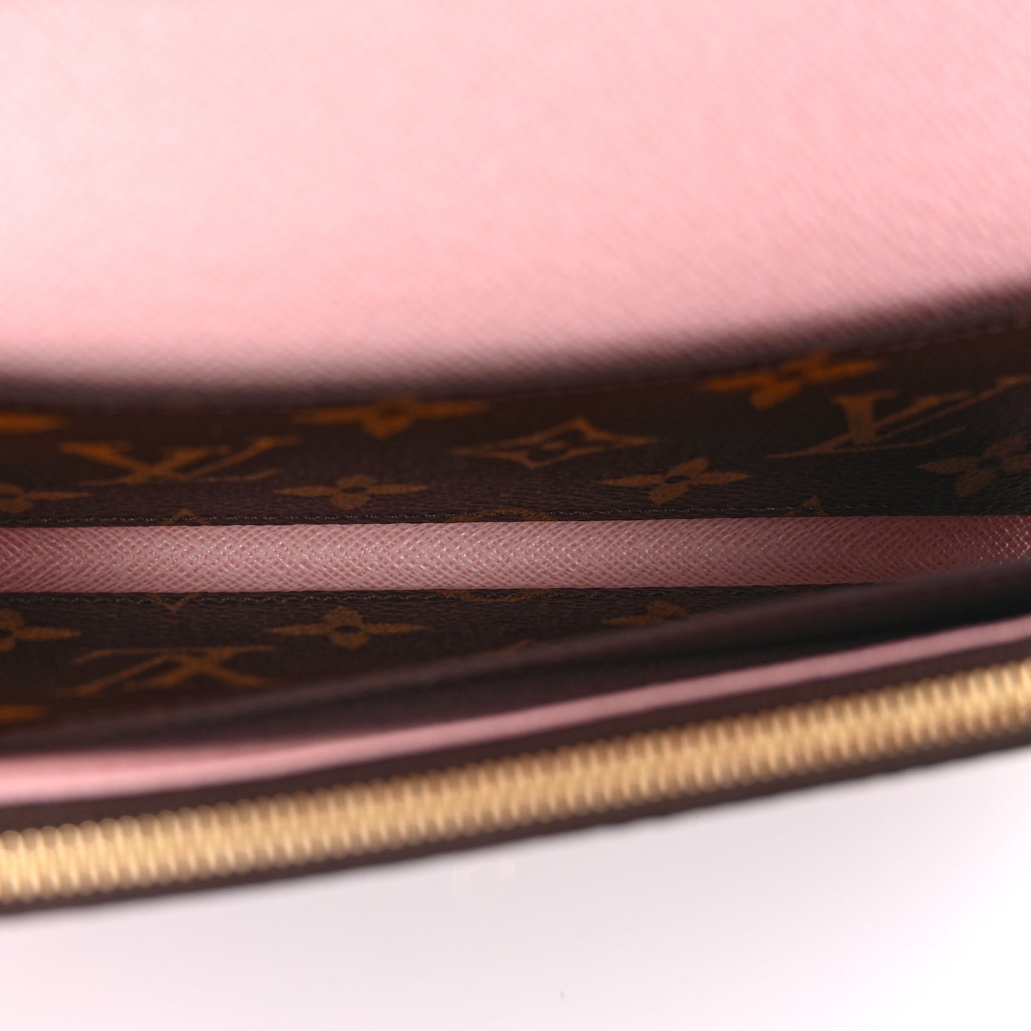 Monogram Emilie Wallet Rose Ballerine
