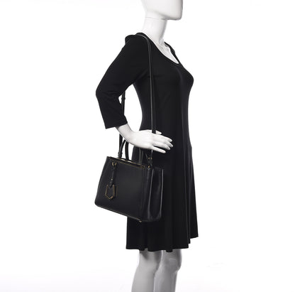 Fendi Vitello Elite Petite 2Jours Tote Black 2 of 10