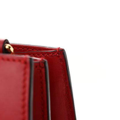 Gucci Nappa Bamboo Web Medium Nymphaea Top Handle Bag Hibiscus Red 16 of 16