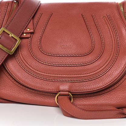 Chloe Calfskin Medium Marcie Round Zip Crossbody Bag Maple Leaf 9 of 9