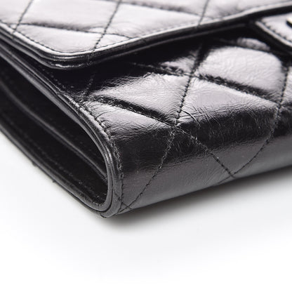 Chanel Glazed Calfskin Quilted Reissue Long Flap Wallet So Black 5 of 10
