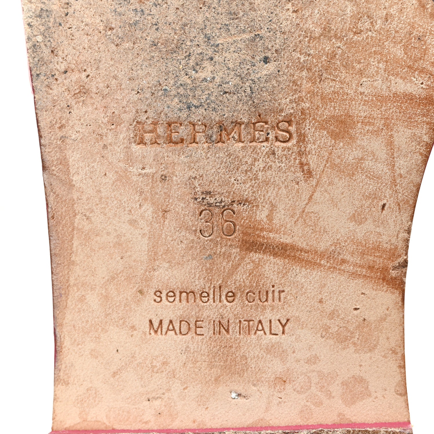 Hermes Epsom Oran Sandals 36 Rose FRAMBOISE 7 of 9