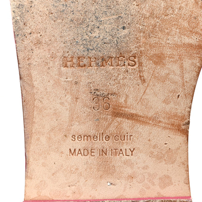 Hermes Epsom Oran Sandals 36 Rose FRAMBOISE 7 of 9