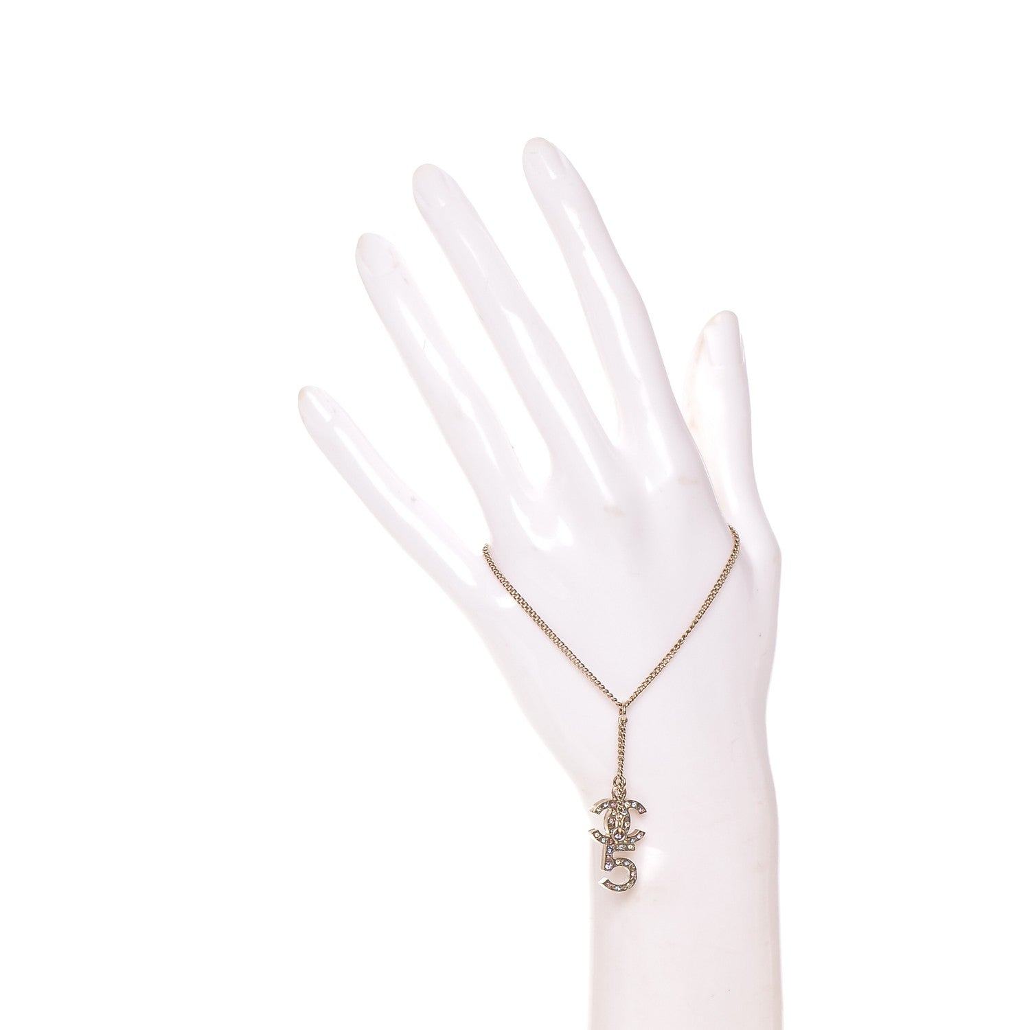 Chanel Crystal CC Bracelet Gold Multicolor 2 of 5
