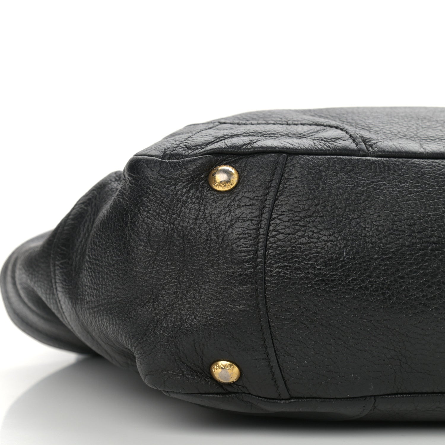 Prada Vitello Daino Side Pocket Hobo Black 9 of 10