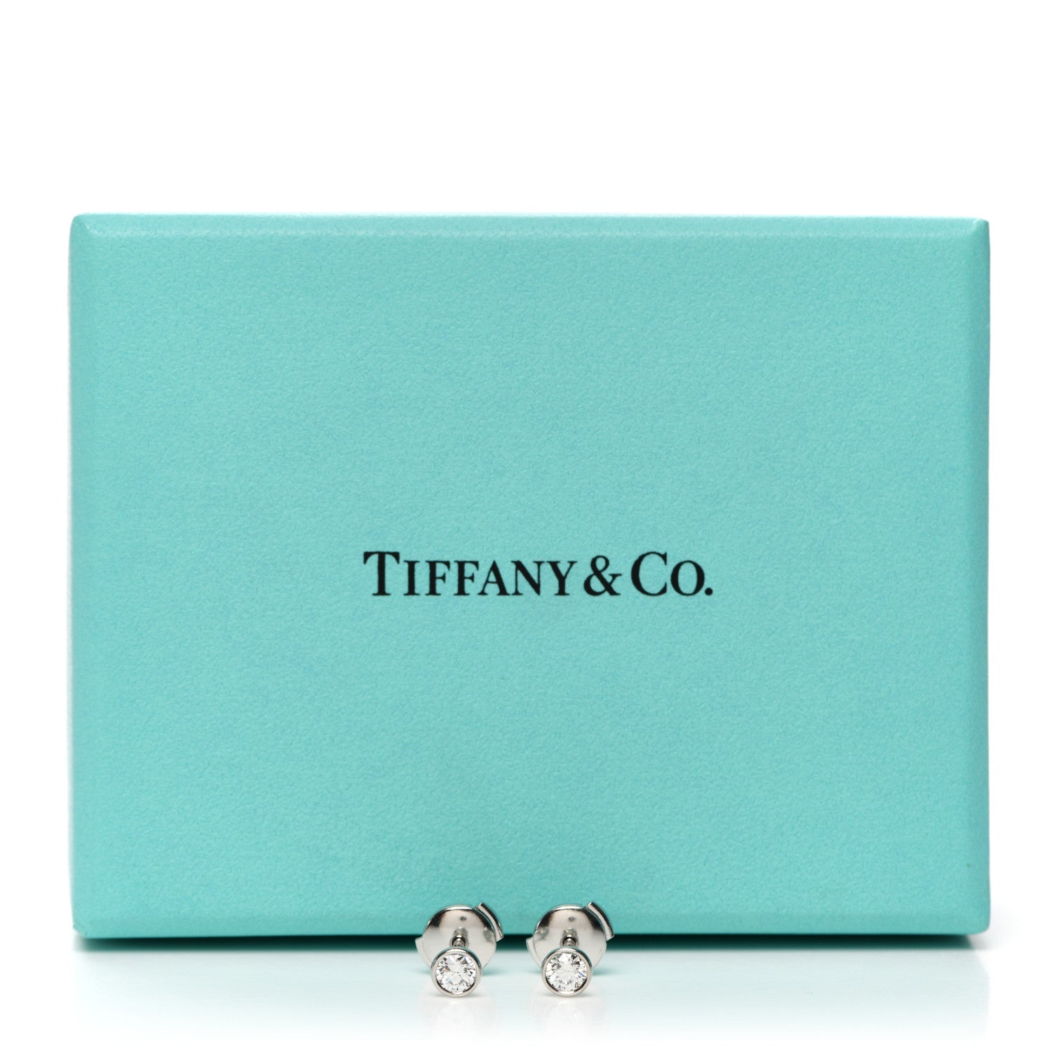 Tiffany Platinum Diamond .41ctw Elsa Peretti Diamonds By The Yard Earrings 5 of 5