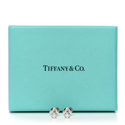 Tiffany Platinum Diamond .41ctw Elsa Peretti Diamonds By The Yard Earrings 5 of 5