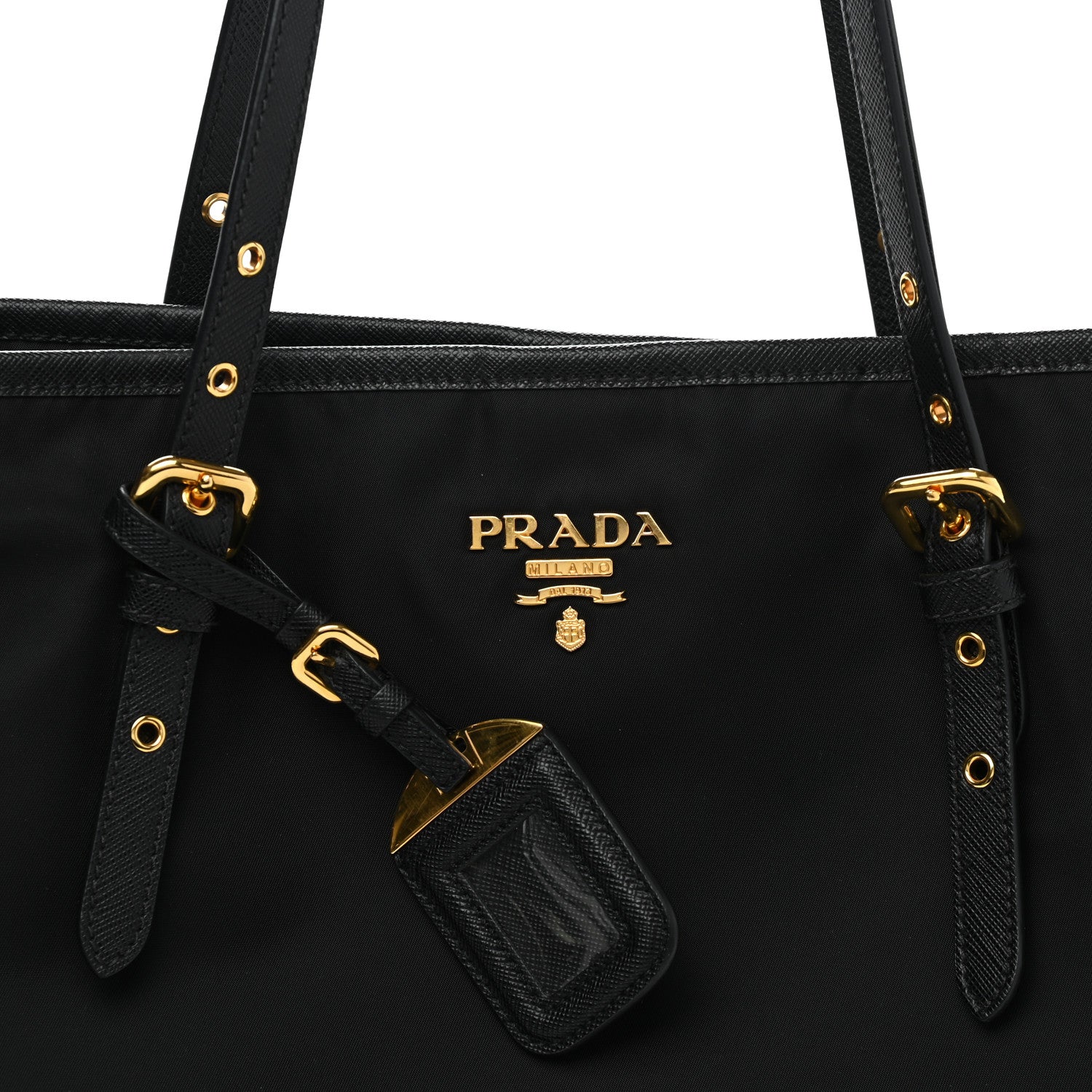 Prada Tessuto Nylon Saffiano Tote Black 9 of 9