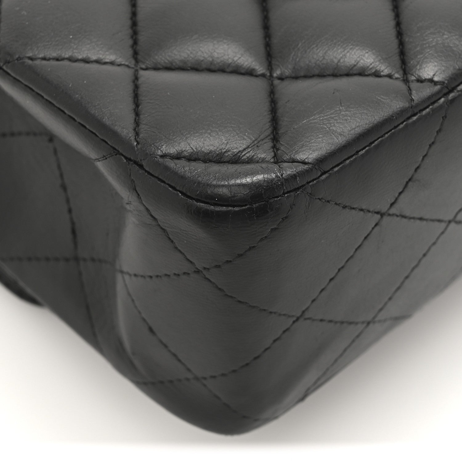Chanel Lambskin Quilted Medium Double Flap Black 15 of 18