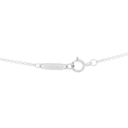 Tiffany 18K White Gold Diamond Small T Smile Pendant Necklace 3 of 3