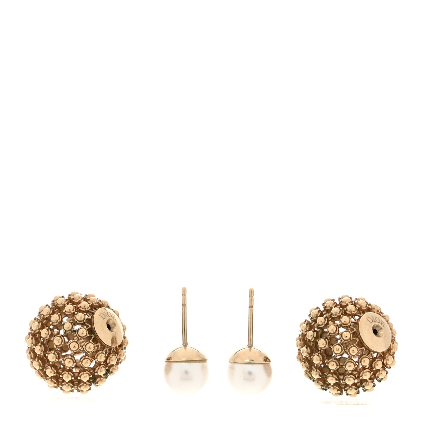 Pearl Mise En Dior Tribales Earrings Gold