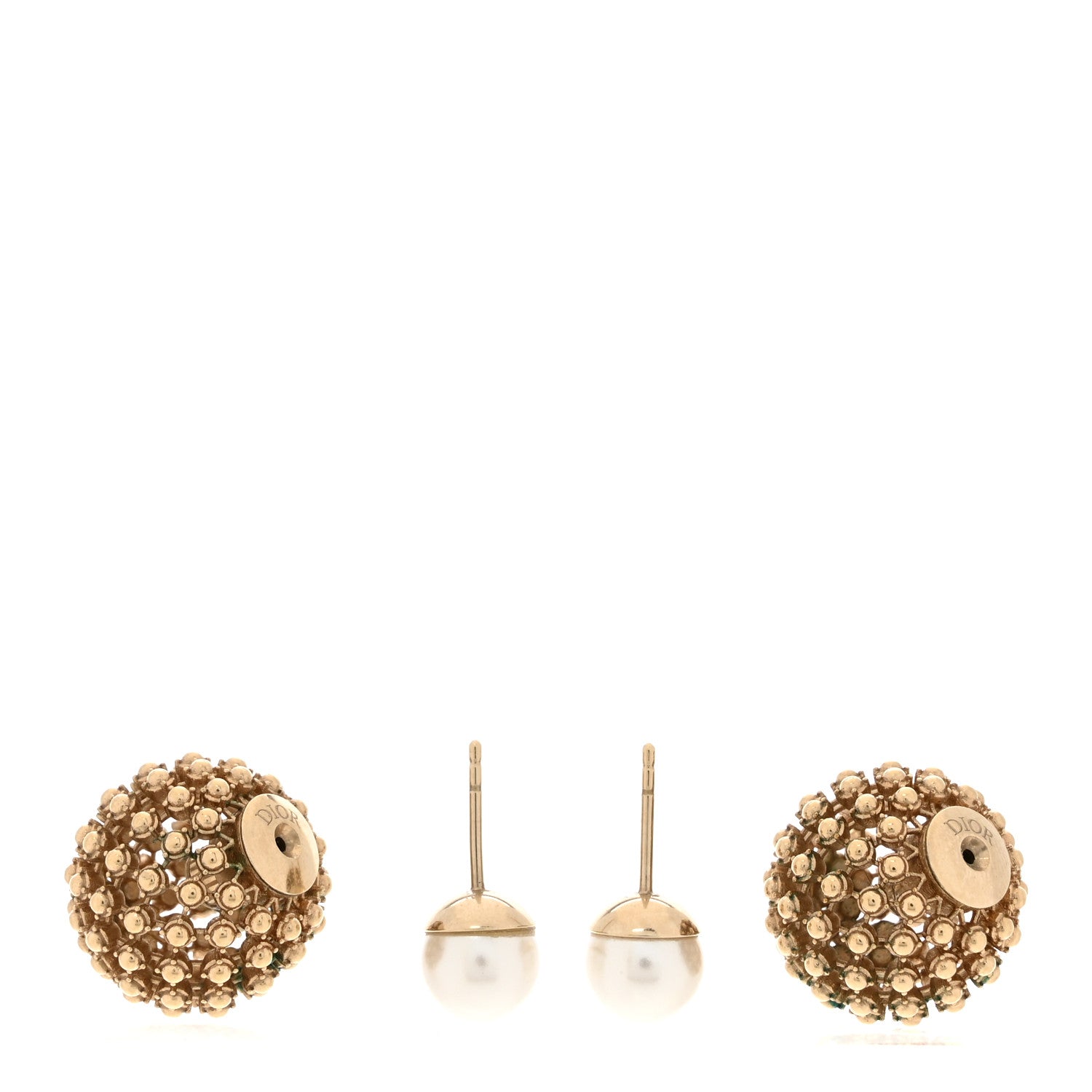 Christian Dior Pearl Mise En Dior Tribales Earrings Gold 3 of 5