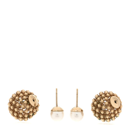 Christian Dior Pearl Mise En Dior Tribales Earrings Gold 3 of 5
