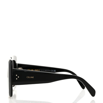Celine Acetate Rectangular Bold 3 Dots Sunglasses CL40263F Black 3 of 7