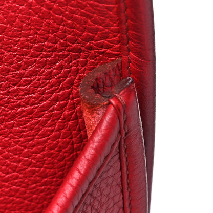 Hermes Taurillon Clemence Evelyne III PM Rouge Garance 17 of 21