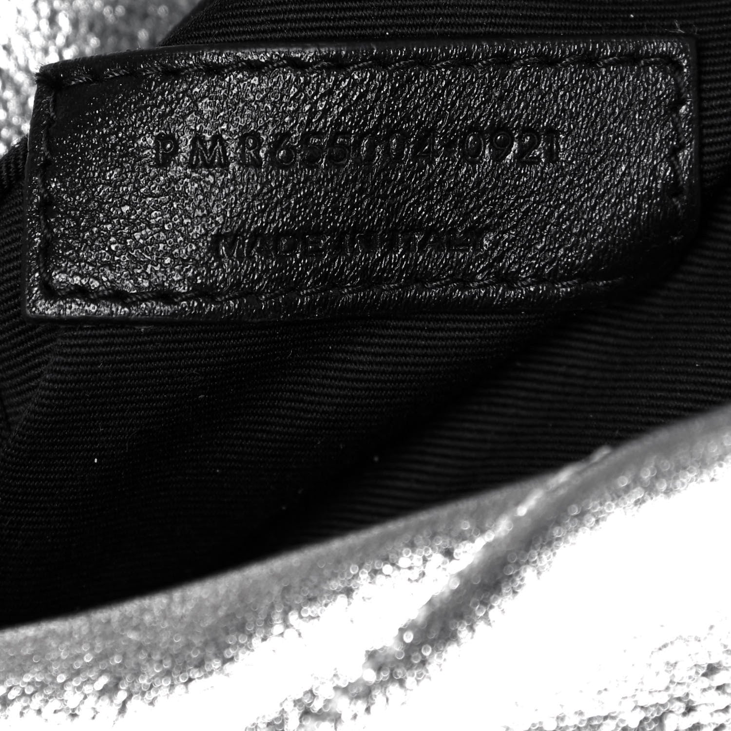 Saint Laurent Metallic Lambskin Quilted Sade Puffer Envelope Clutch Argento 7 of 12