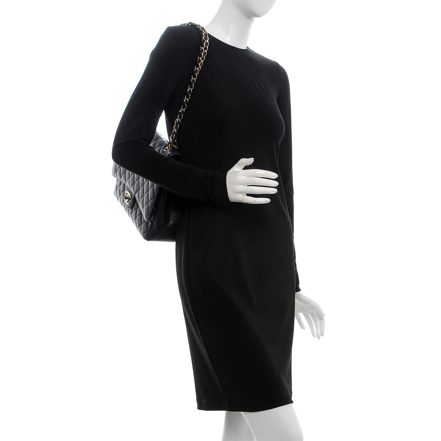 Chanel Caviar Quilted Maxi Double Flap Black 3 of 10