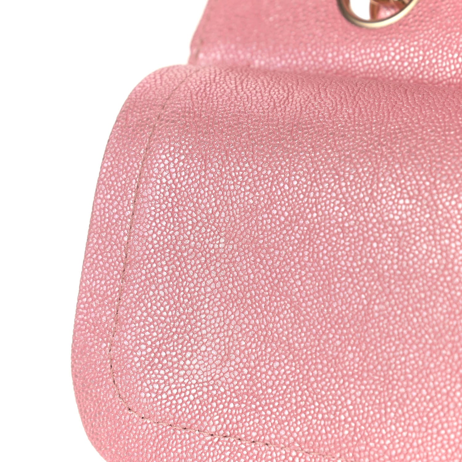 Chanel Iridescent Caviar Quilted Medium Double Flap Rose Pink 11 of 11