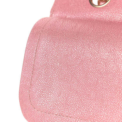 Chanel Iridescent Caviar Quilted Medium Double Flap Rose Pink 11 of 11