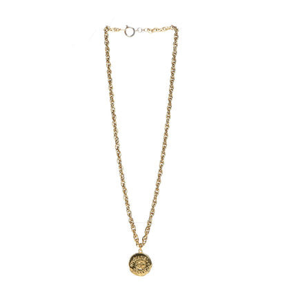 Chanel CC Medallion Chain Necklace Gold 3 of 6