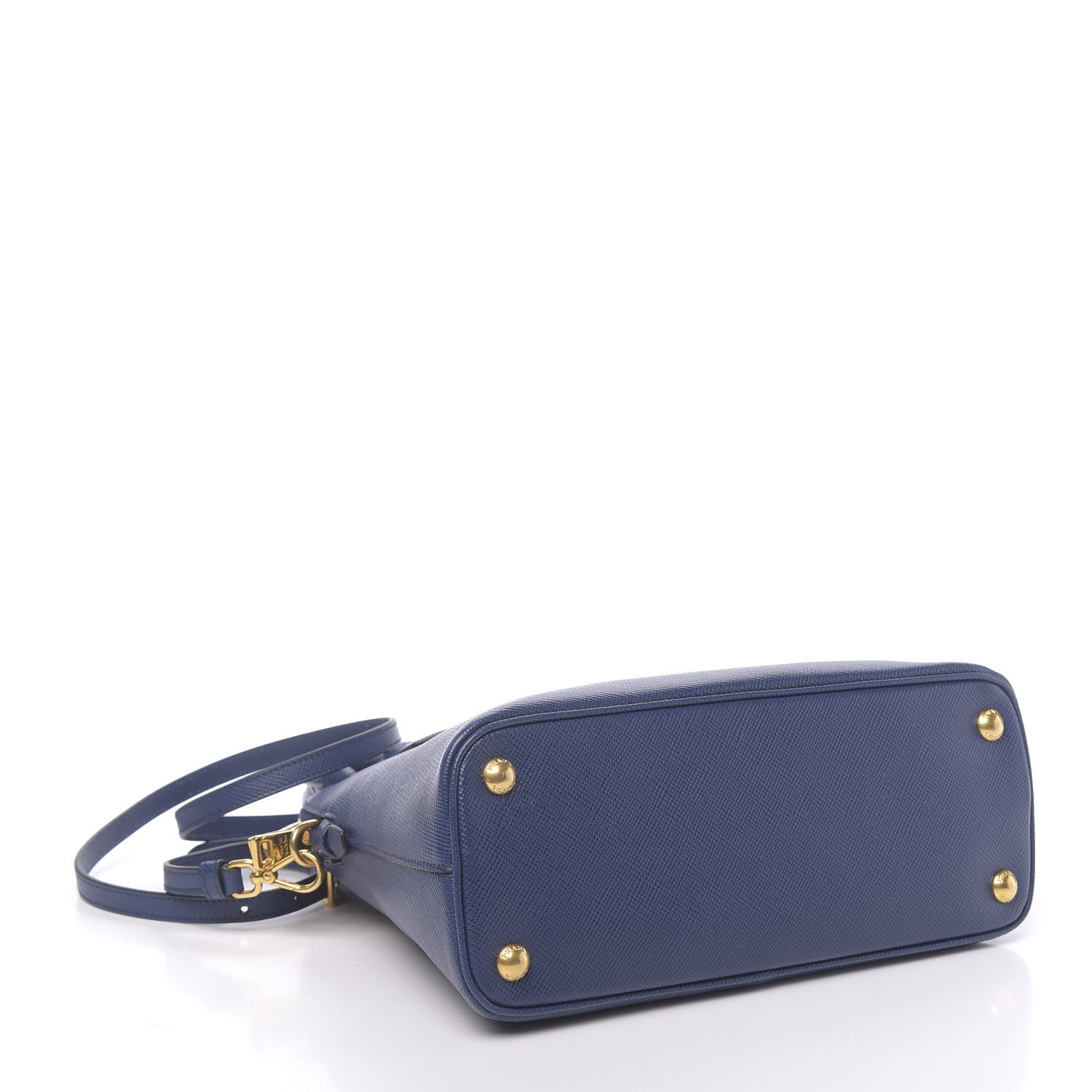 Prada Saffiano Cuir Bauletto Bluette 4 of 10