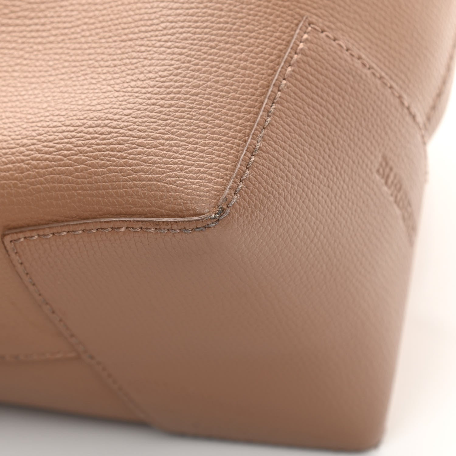 Burberry Calfskin TB Motif Embossed Medium Tote Camel 12 of 18