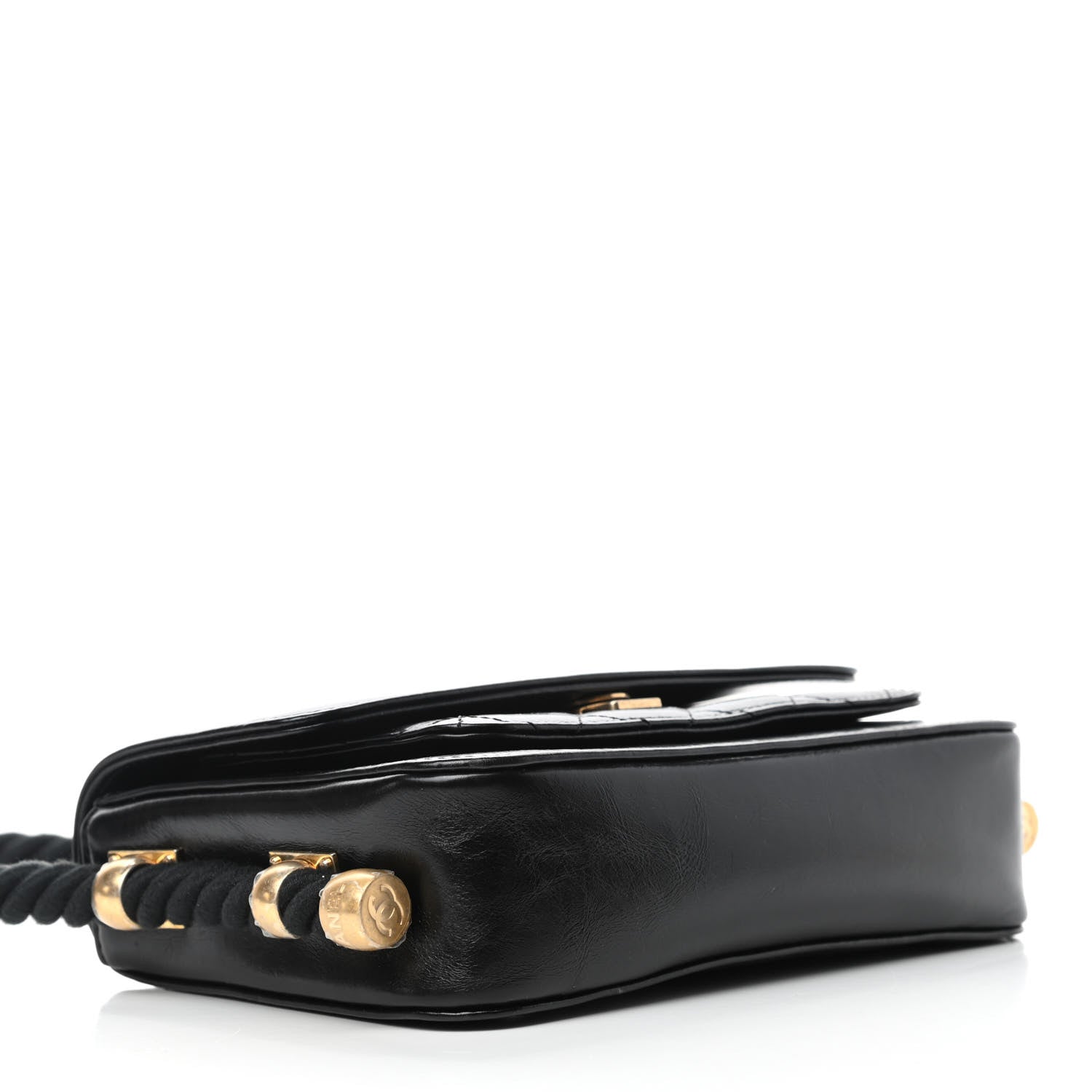 Chanel Crumpled Calfskin En Vogue Rope Flap Black 3 of 4