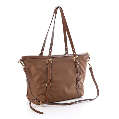 Prada Nylon Tessuto Saffiano Tote Corinto 4 of 9