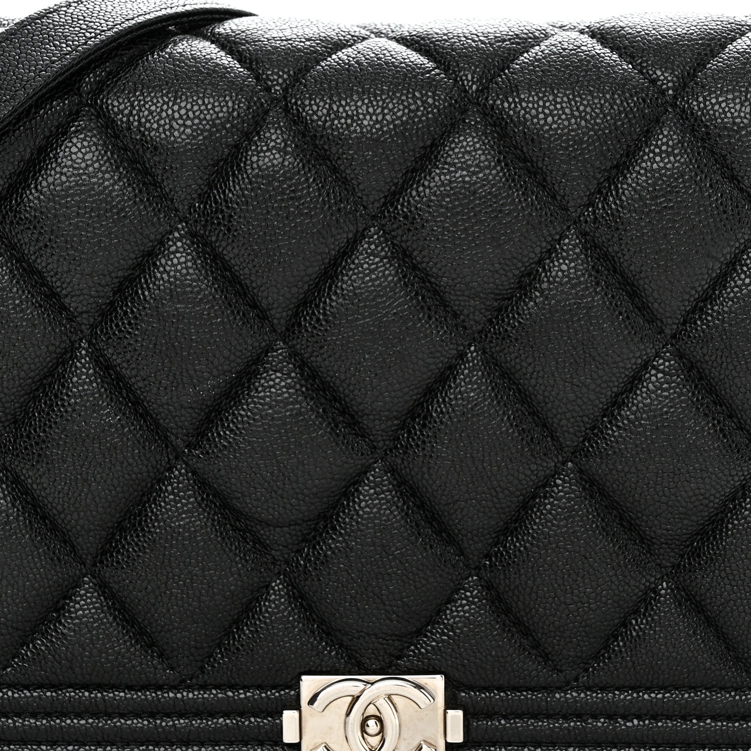 Chanel Caviar Quilted Boy Wallet On Chain WOC Black 7 of 15