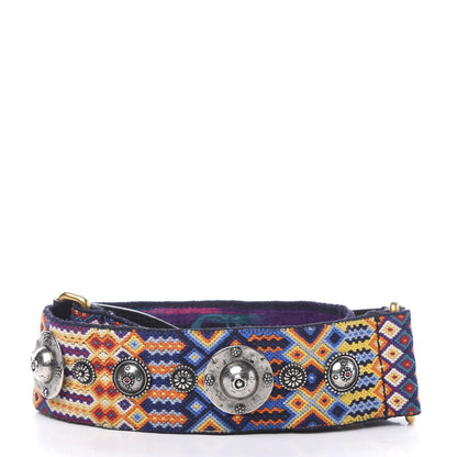 Christian Dior Canvas Embroidered Studded Mexico Shoulder Strap Multicolor 2 of 6