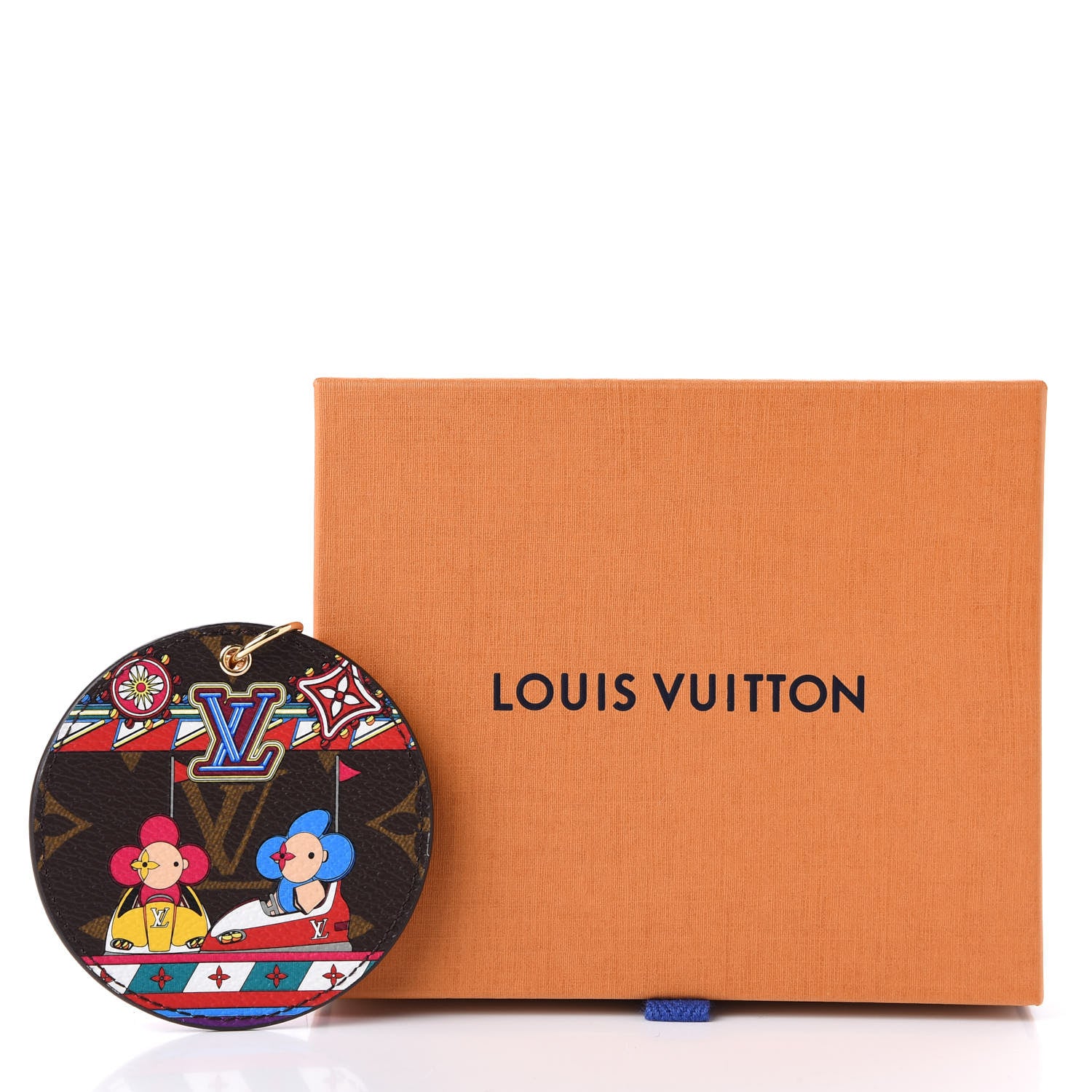 Louis Vuitton Monogram 2020 Christmas Animation Bumper Cars Bag Charm Key Ring Coquelicot 6 of 6