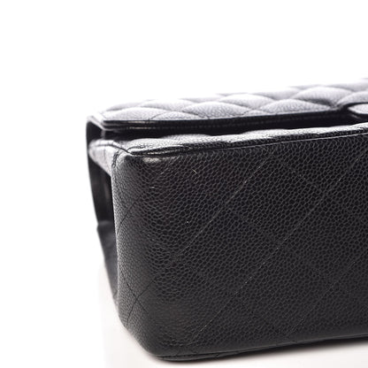Chanel Caviar Quilted Jumbo Double Flap Black 8 of 9