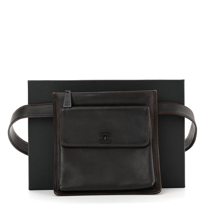 Chanel Lambskin Flap Waist Belt Bag 80 32 Brown 11 of 11