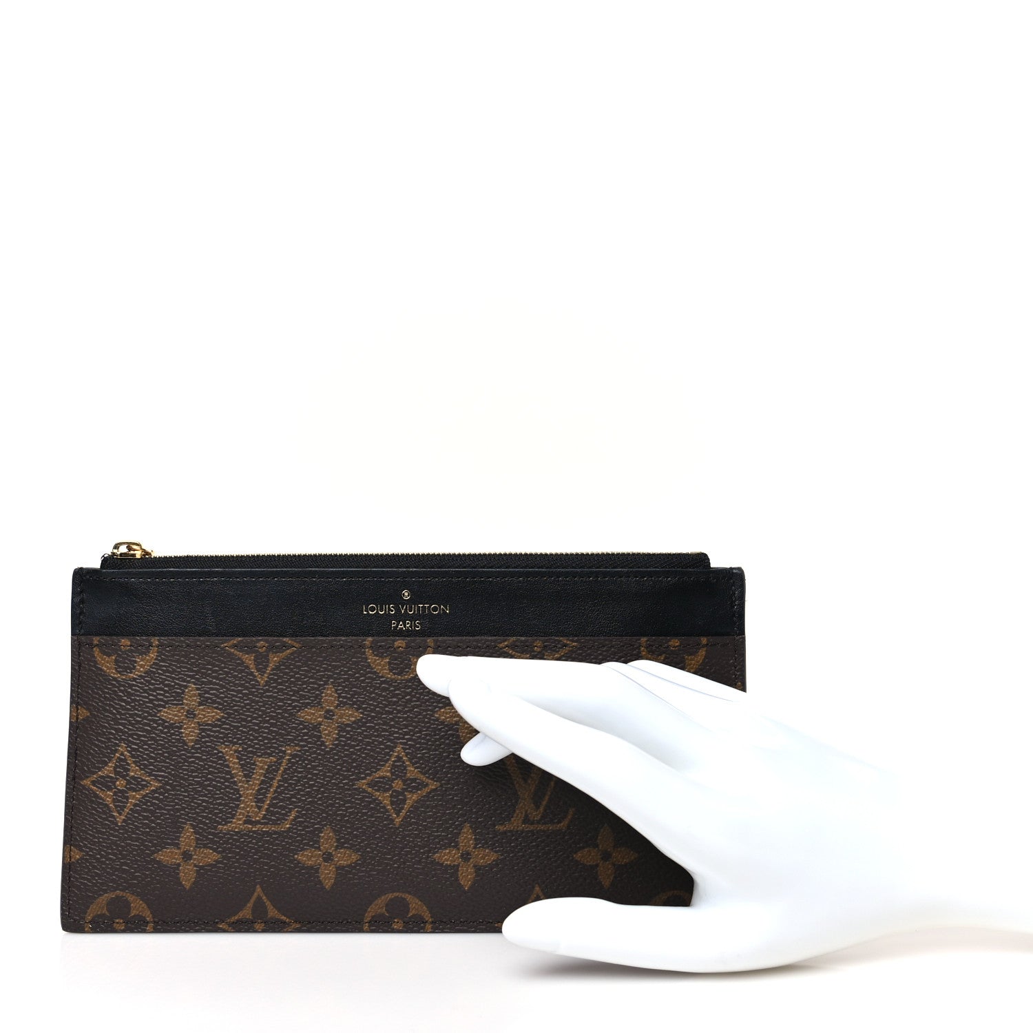 Louis Vuitton Monogram Slim Purse Black 2 of 6