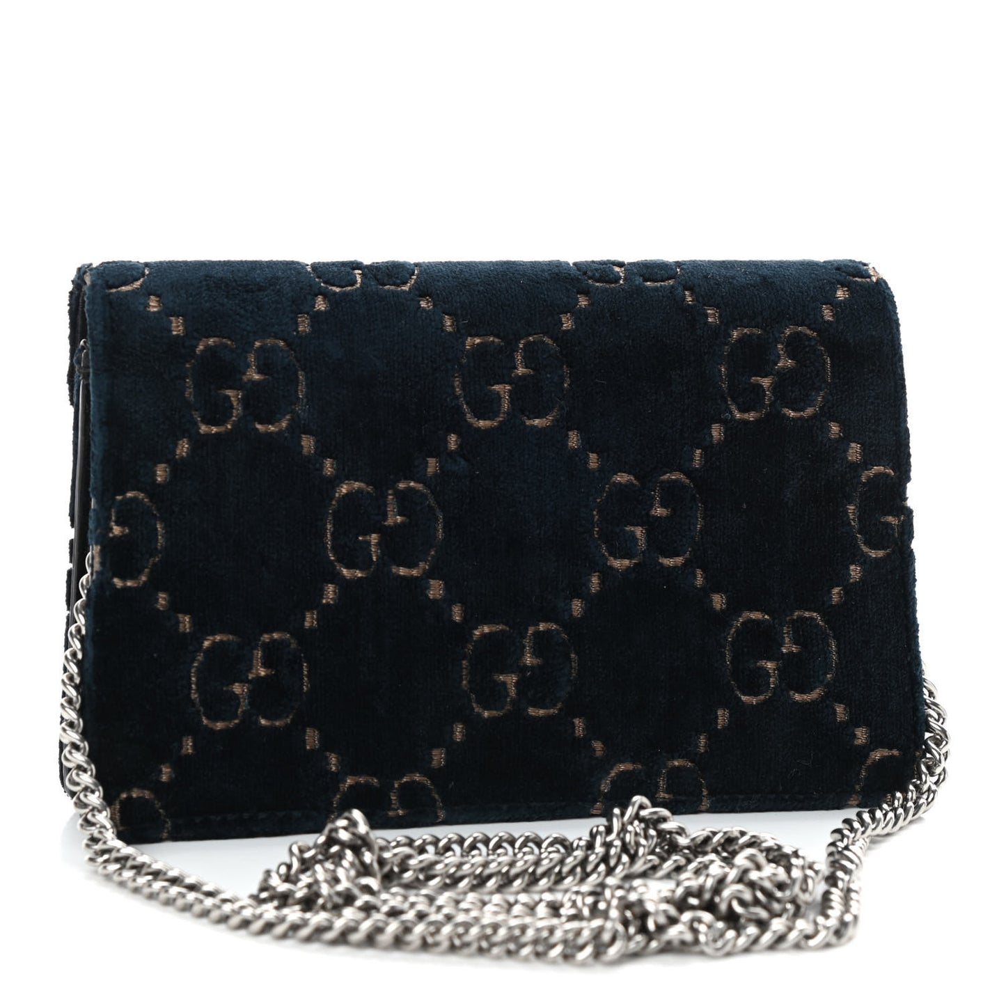 Velvet GG Monogram Super Mini Dionysus Shoulder Bag Blue Beige Black
