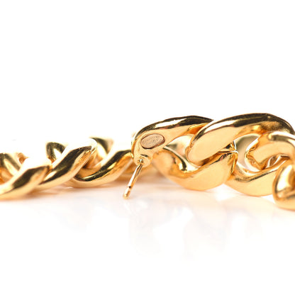 Chanel Metal CC Pick Drop Earrings Gold 4 of 5