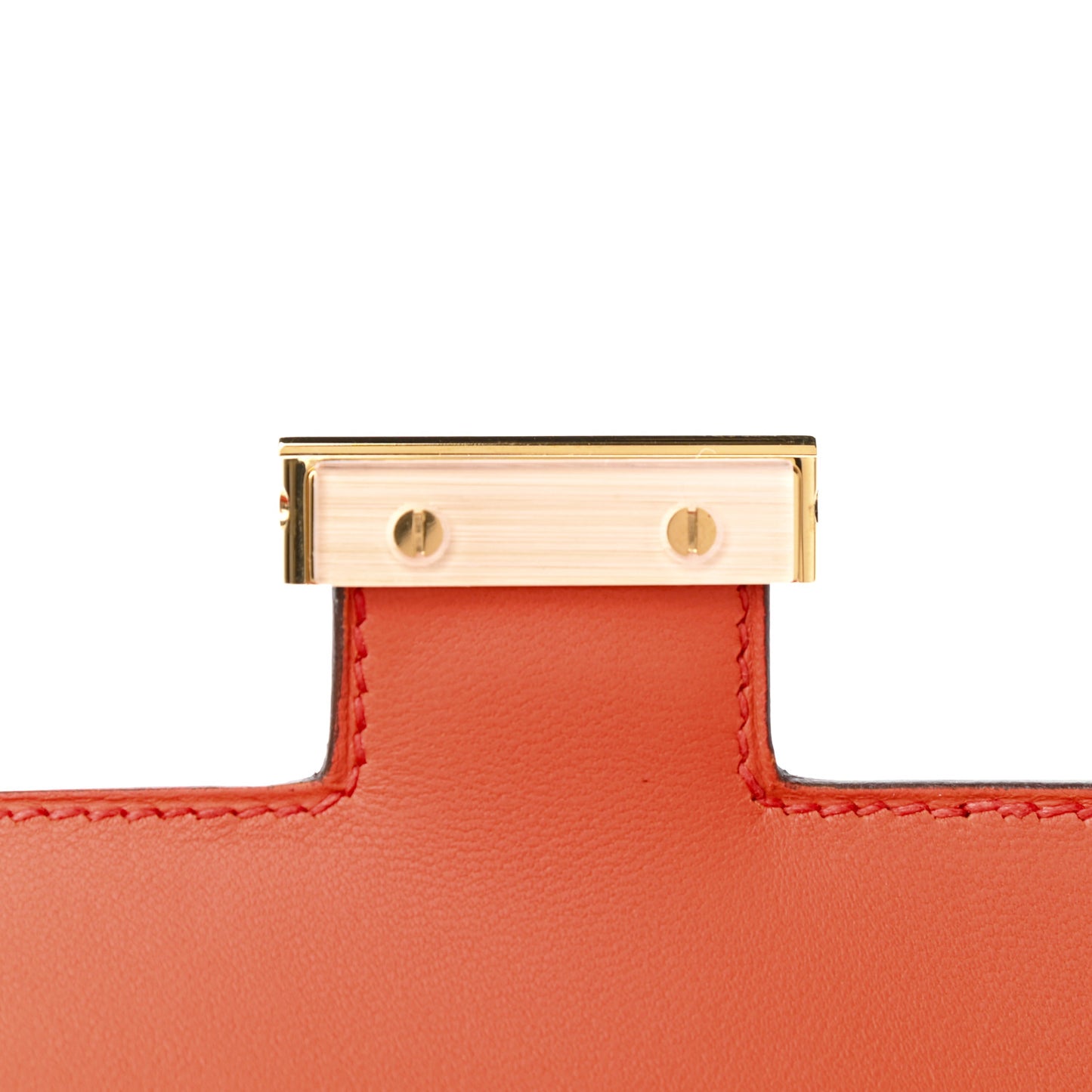 Shiny Alligator Constance 18 Orange Poppy