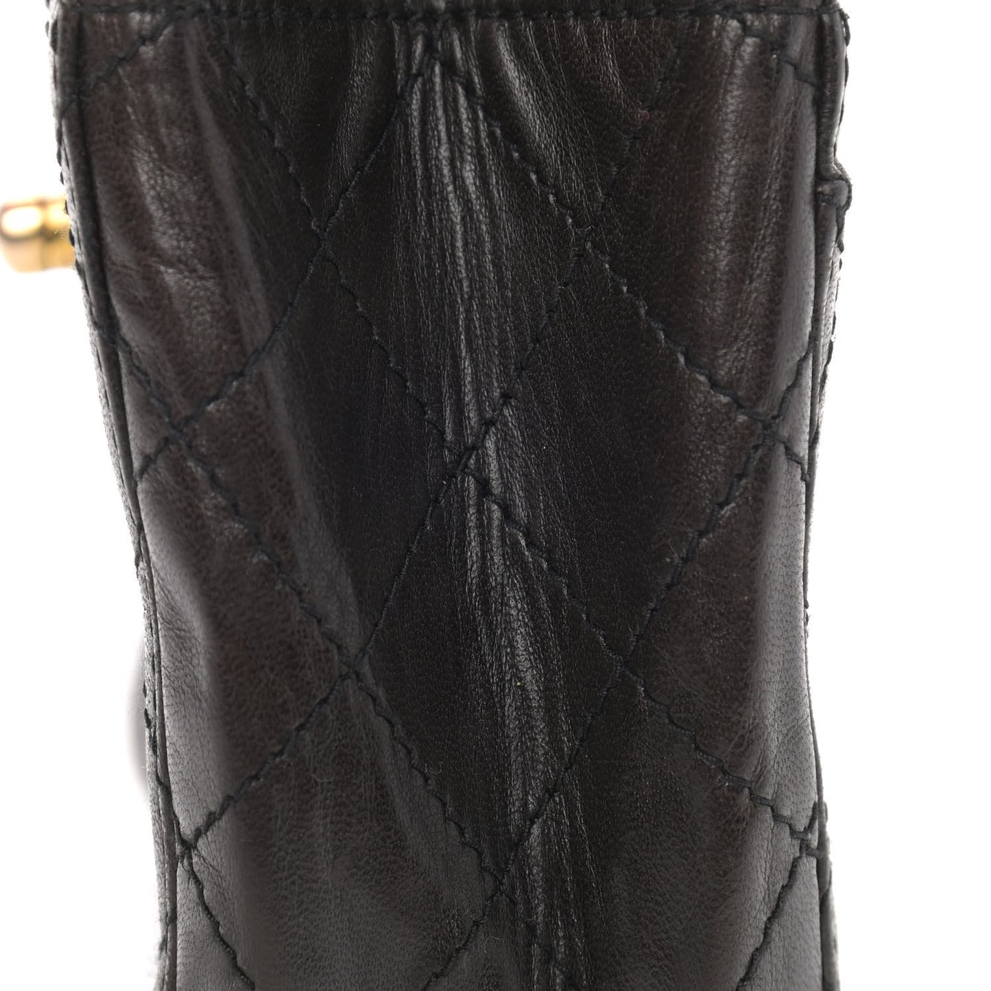 Lambskin Quilted Flap Bag Black