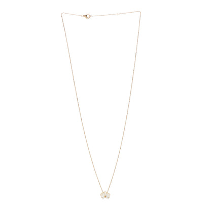 Cartier 18K Yellow Gold Mother Of Pearl Diamond Caresse D'Orchidees Par Cartier Necklace 2 of 5