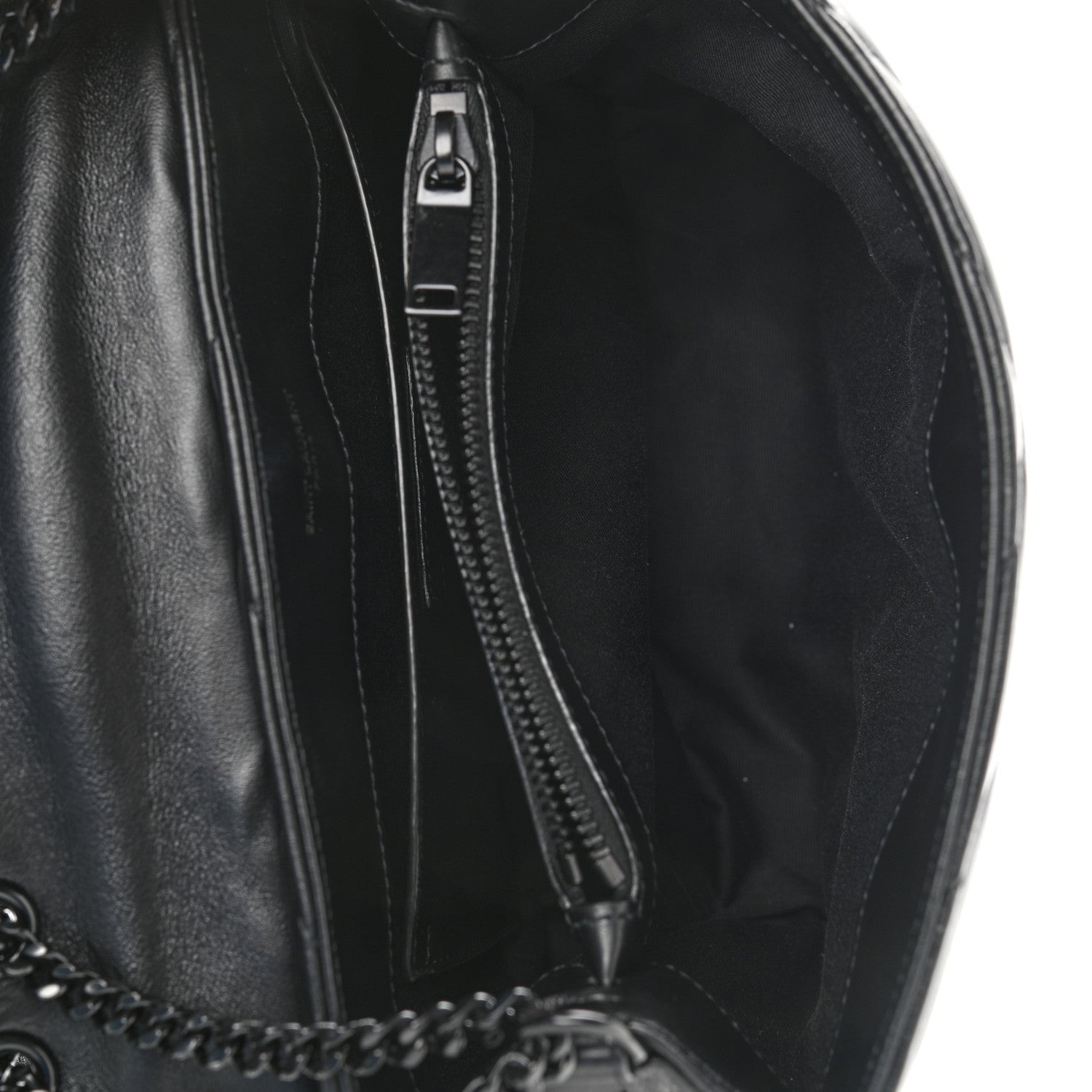 Saint Laurent Calfskin Y Quilted Monogram Small Loulou Chain Satchel Black 4 of 10