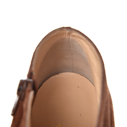 Christian Louboutin Veau Velours Rock and Gold 120 Ankle Booties 38.5 Havana 19 of 20