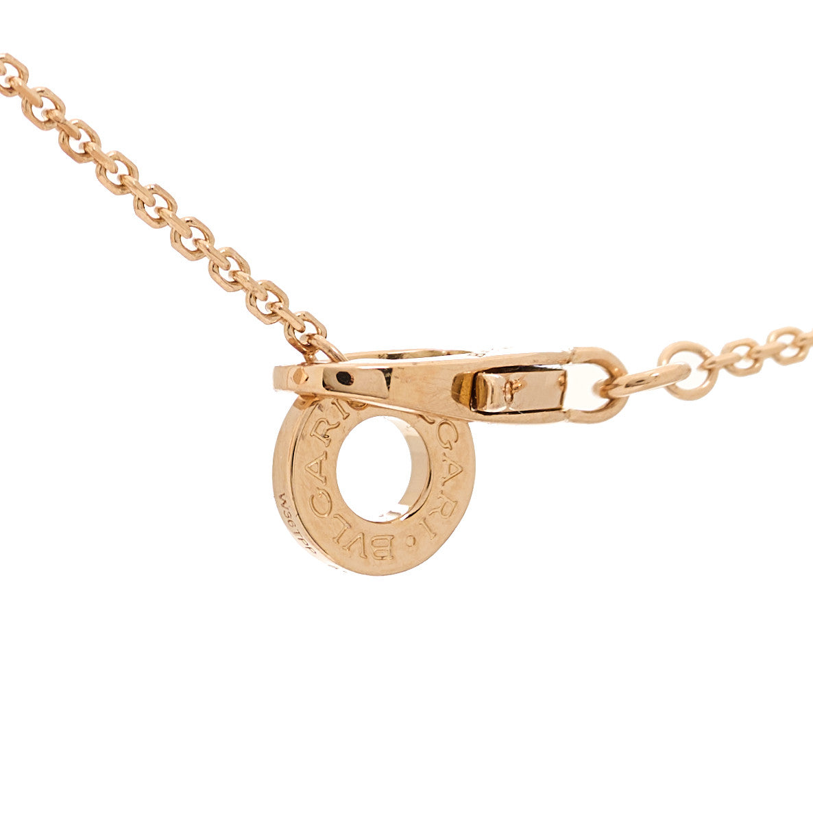 Bulgari 18K Rose Gold Diamond Mother of Pearl Divas' Dream Pave Pendant Necklace 4 of 6