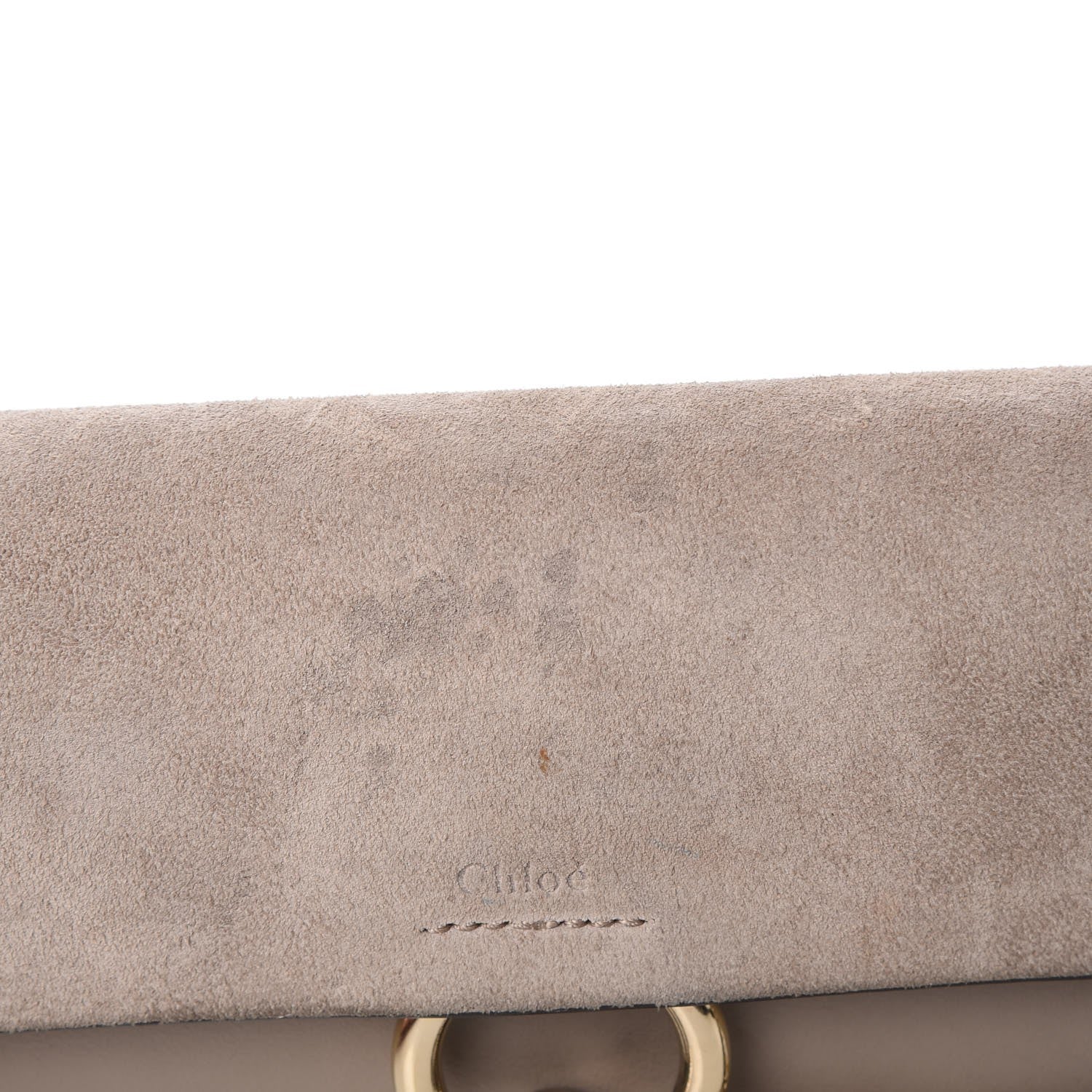 Chloe Suede Calfskin Mini Faye Shoulder Bag Motty Grey 8 of 11